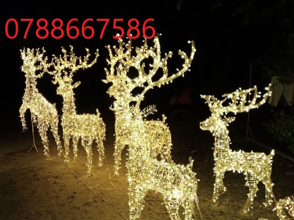 tuần lộc trang trí ngoài trời mô hình tuần lộc led trang trí noel