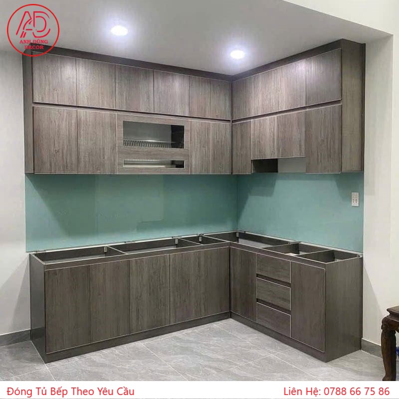 đơn vị thi công tủ bếp Tại dĩ an Đóng Mới Tủ Bếp Nhà Chị Khách tại Dĩ An