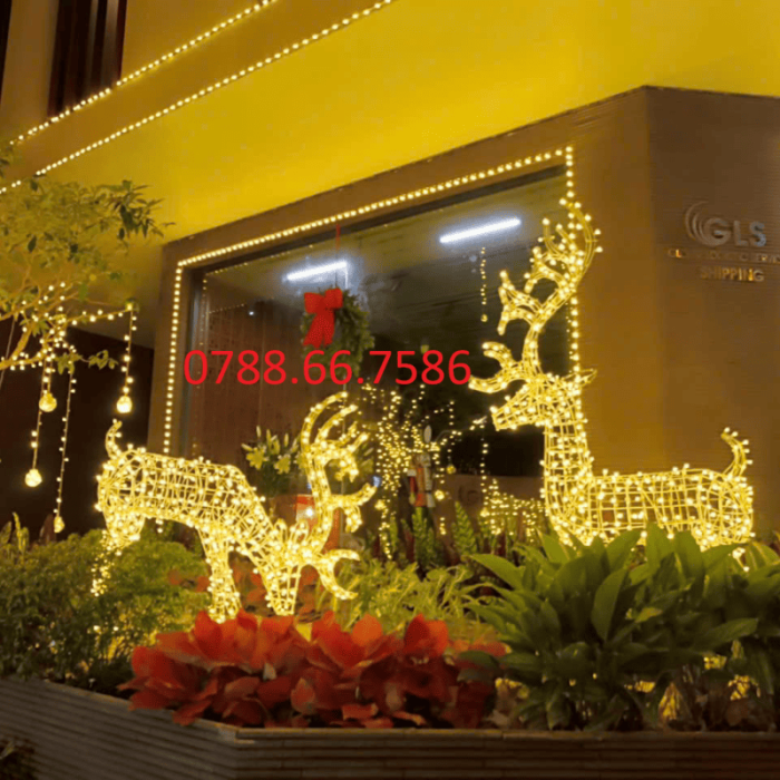 cỗ xe kéo tuần lộc trang trí noel 2025