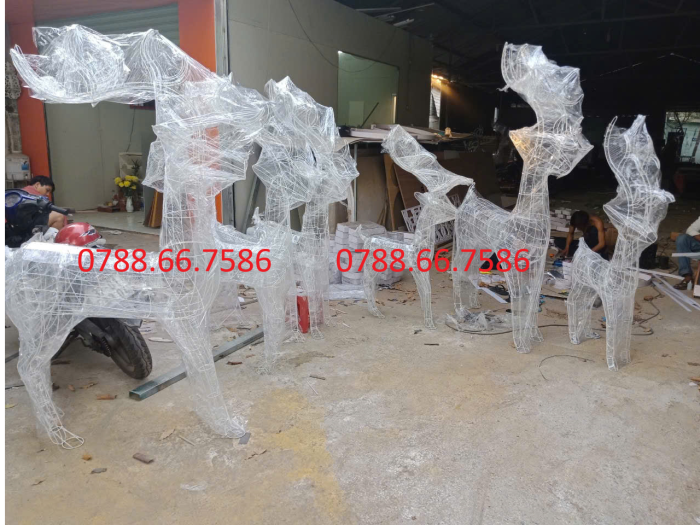 tuần lộc decor noel đèn led
