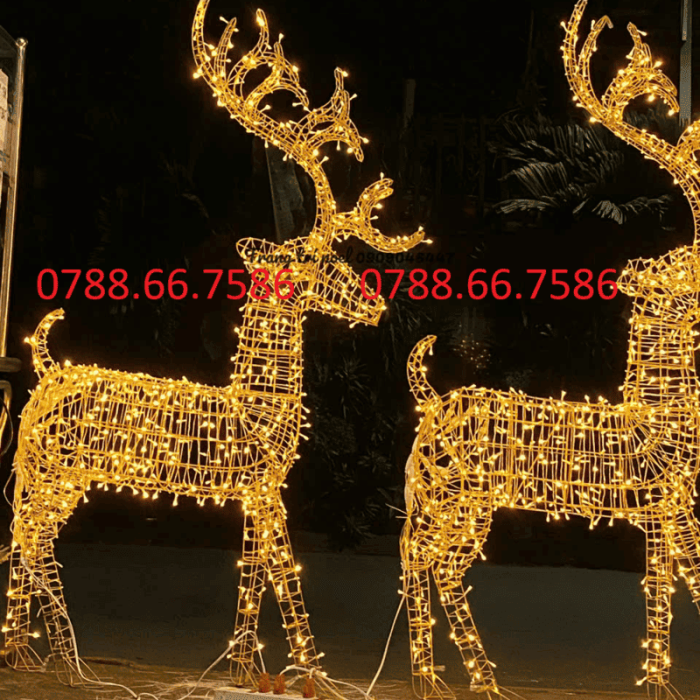 tuần lộc noel có đèn