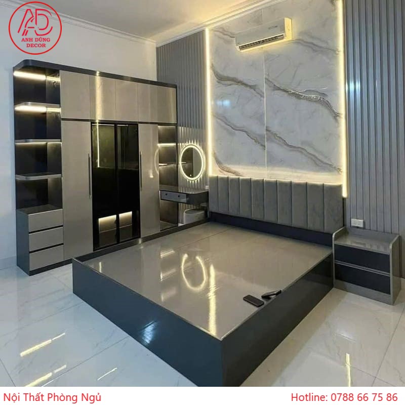 nội thất phòng ngủ tại dĩ an nội thất phỏng ngủ gỗ công nghiệp Dĩ An