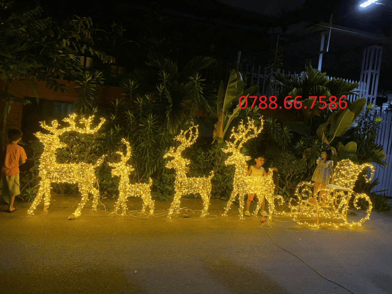 Mô hình cỗ xe ông già Noel Mô hình cỗ xe ông già Noel