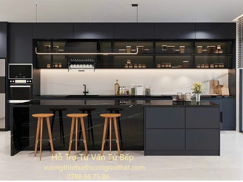 Thi công tủ bếp MDF chung cư HCM - anh Dũng Decor Thi công tủ bếp MDF chung cư HCM - anh Dũng Decor