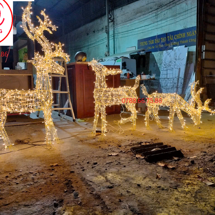 mô hình tuần lộc led trang trí noel