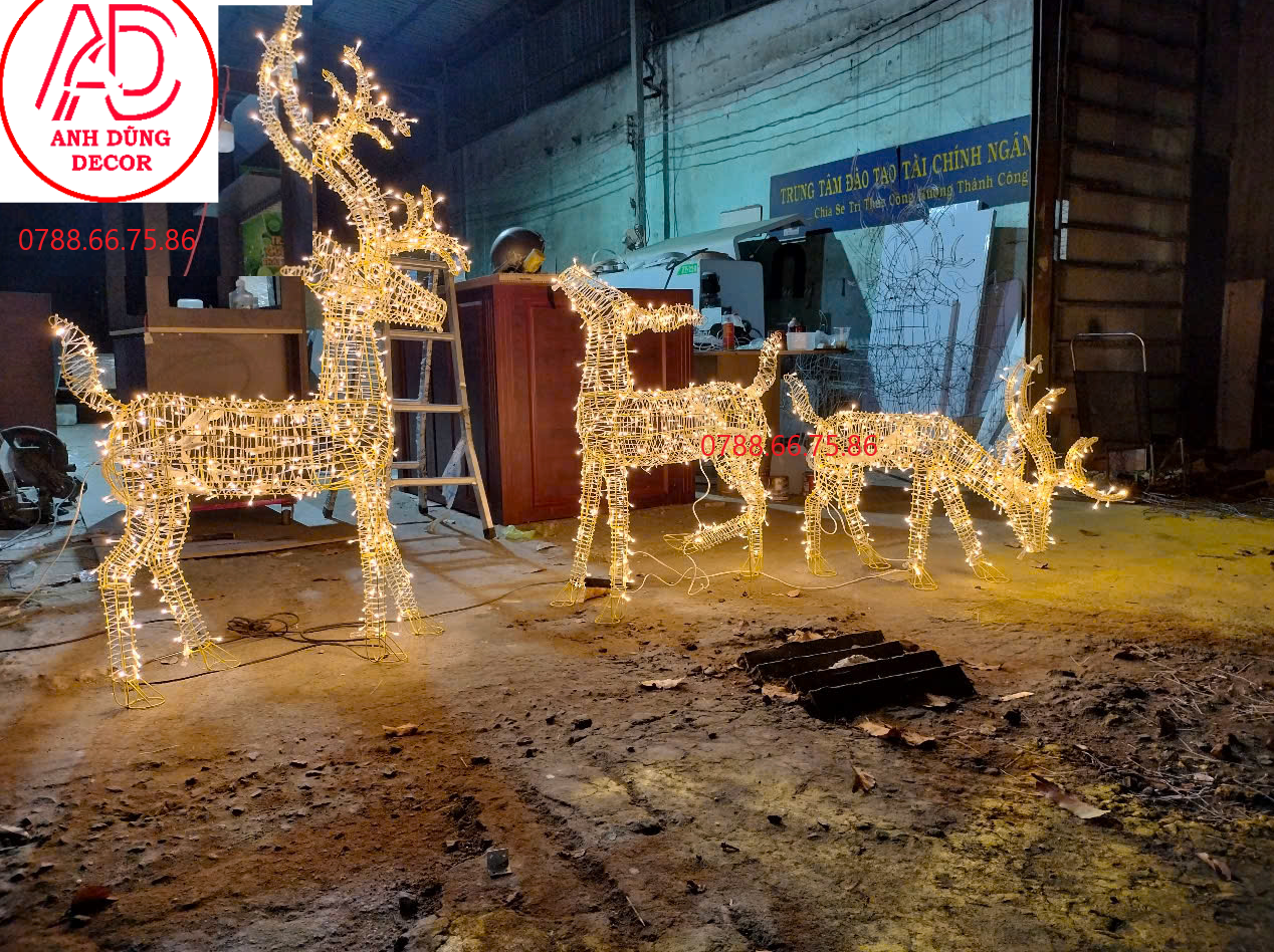 Mô Hình Tuần Lộc Trang Trí Noel
