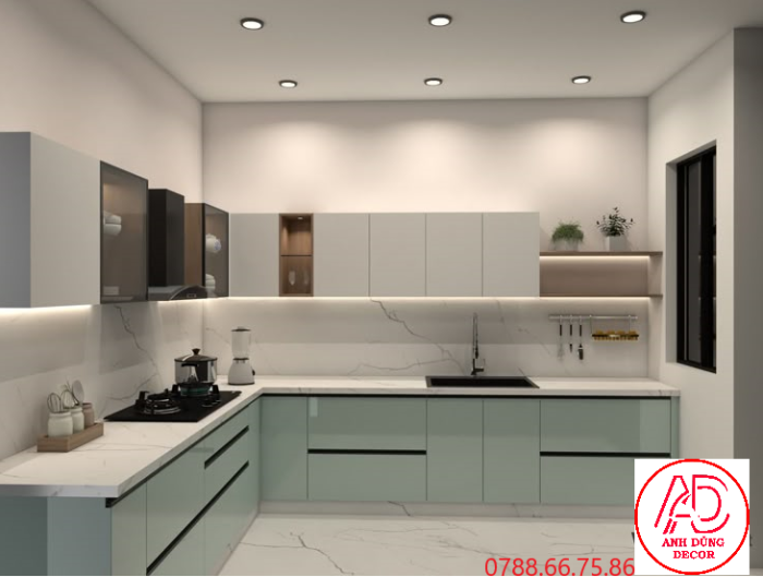 Thi công tủ bếp tại nhà Dĩ An