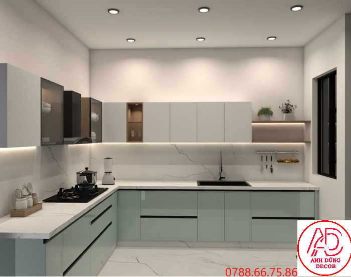 Thi công tủ bếp tại nhà Dĩ An