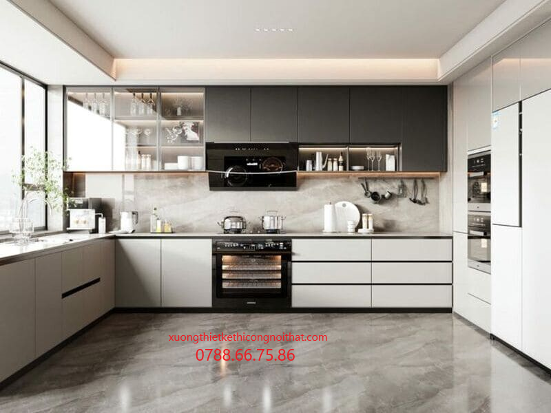 Quy trình thi công tủ bếp MDF chất lượng cao tại TP.HCM