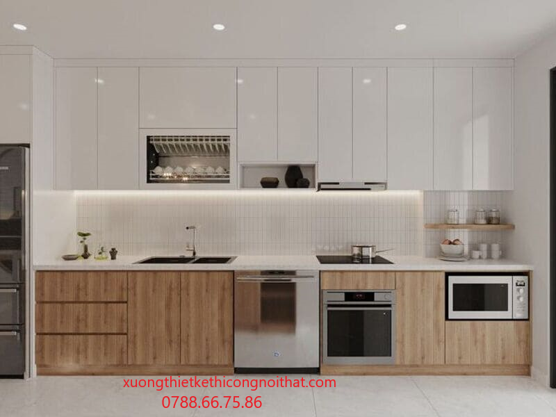 Tủ bếp MDF đẹp, thi công bởi đội ngũ chuyên nghiệp tại HCM Kinh nghiệm chọn đơn vị thi công tủ bếp MDF uy tín tại TP.HCM