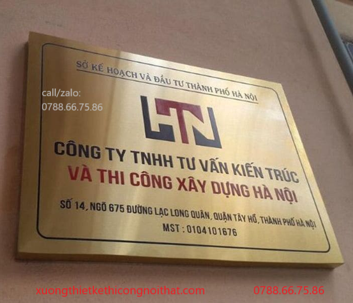 Thi công bảng số inox ăn mòn cho công ty chuyên nghiệp