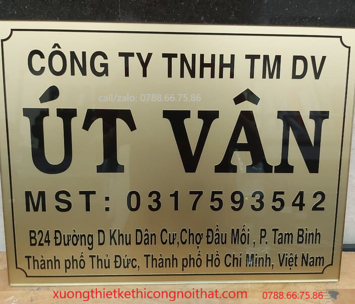 Biển công ty inox ăn mòn chống gỉ, bền màu ngoài trời
