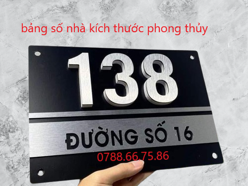 bảng số nhà phong thuỷ tại thủ dầu một