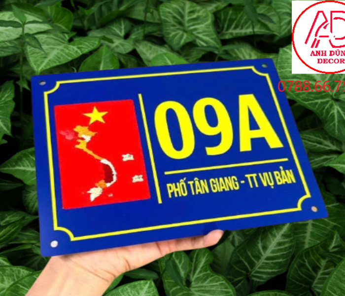 Biển số nhà mica giá rẻ tại Dĩ An – thi công nhanh, bền đẹp theo yêu cầu