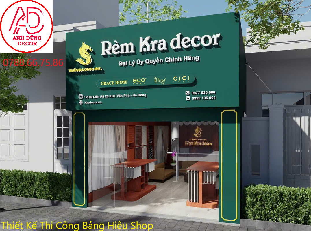 Bảng hiệu shop quần áo, spa, mỹ phẩm tại dĩ an