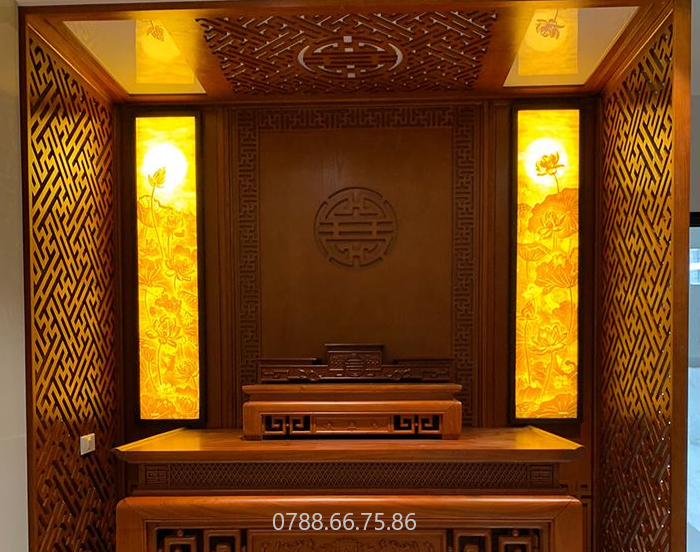 vách ngăn phòng thờ giá rẻ tại dĩ an