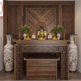 mẫu phòng thờ đẹp 2025