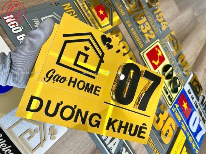 bảng số nhà đẹp Thủ Đức