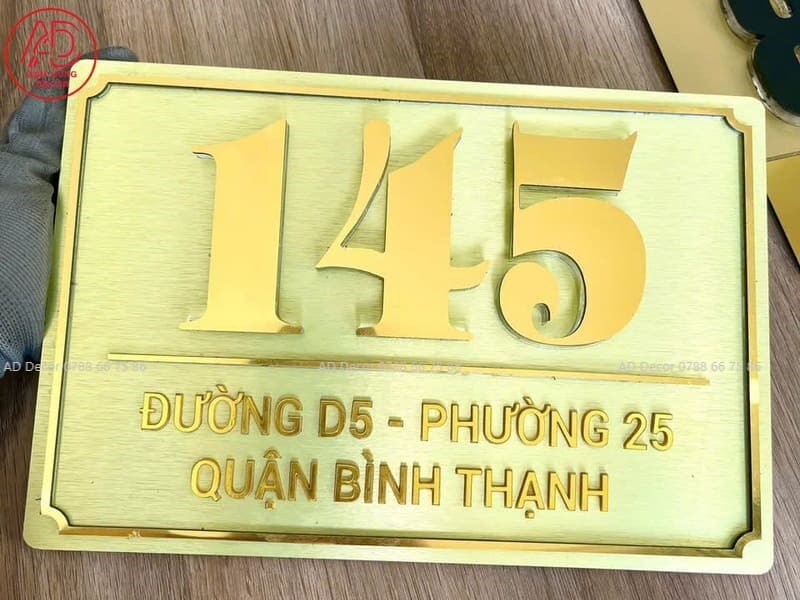 làm bảng số nhà theo yêu cầu