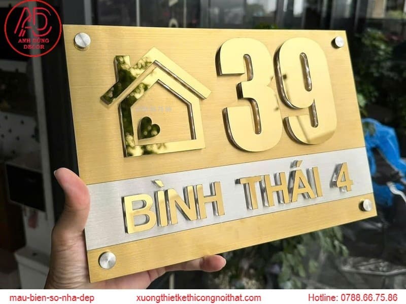 Gia công biển số nhà nhanh – nhiều chất liệu – thiết kế miễn phí