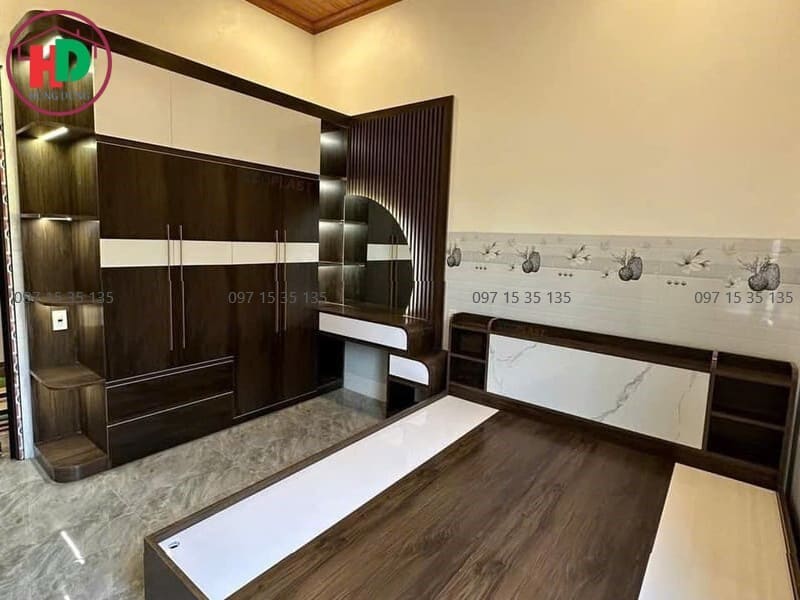 đóng nội thất phòng ngủ trọn gói tại bình dương thiết kế thi công nội thất phòng ngủ hiện đại