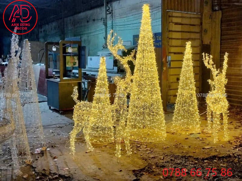 tuần lộc noel mô hình tuần lộc trang trí noel được gia công tại Anh Dũng Decor