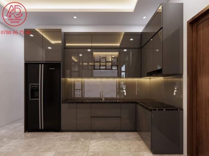 Mẫu Tủ Bếp Nhựa Cao Cấp