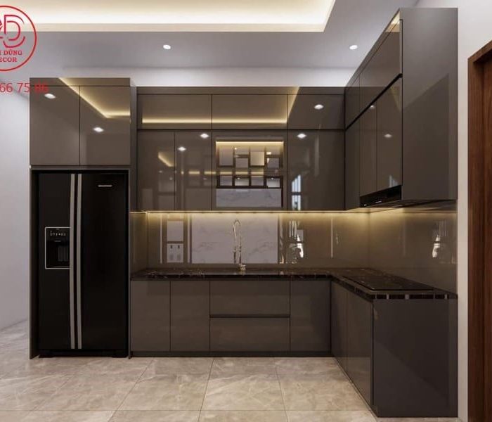 Mẫu Tủ Bếp Nhựa Cao Cấp