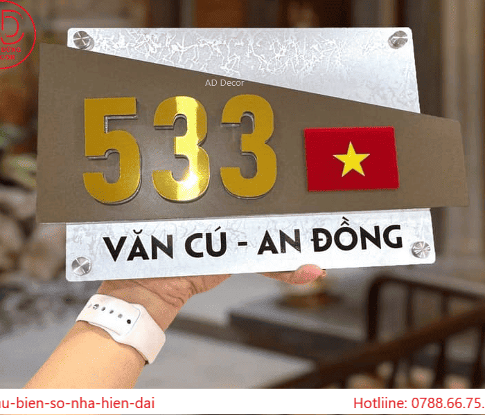 kích thước của bảng số nhà chuẩn