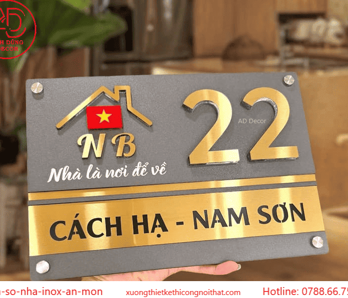 Biển số nhà inox ăn mòn đẹp – lựa chọn hiện đại 2025
