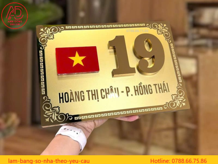 thi công biển số nhà tại anh dũng decor