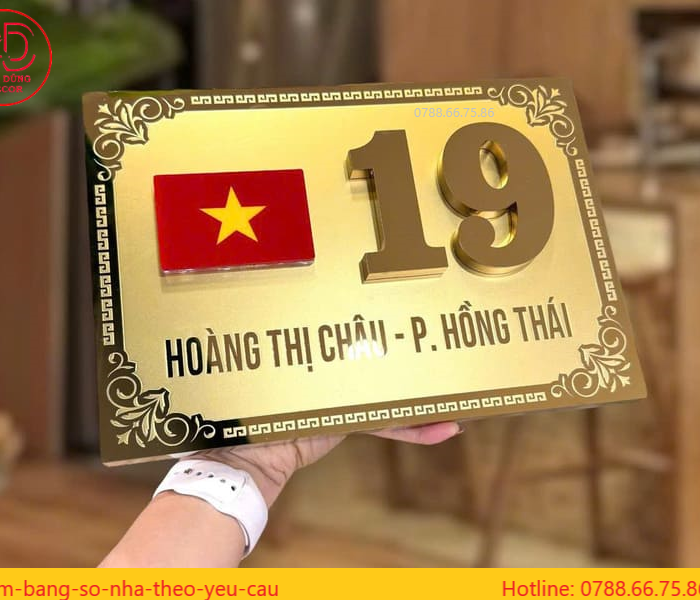 thi công biển số nhà tại anh dũng decor