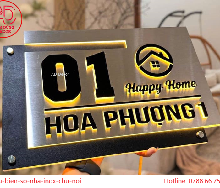 mẫu bảng tên nhà đẹp,hiện đại phù hợp nhà phố