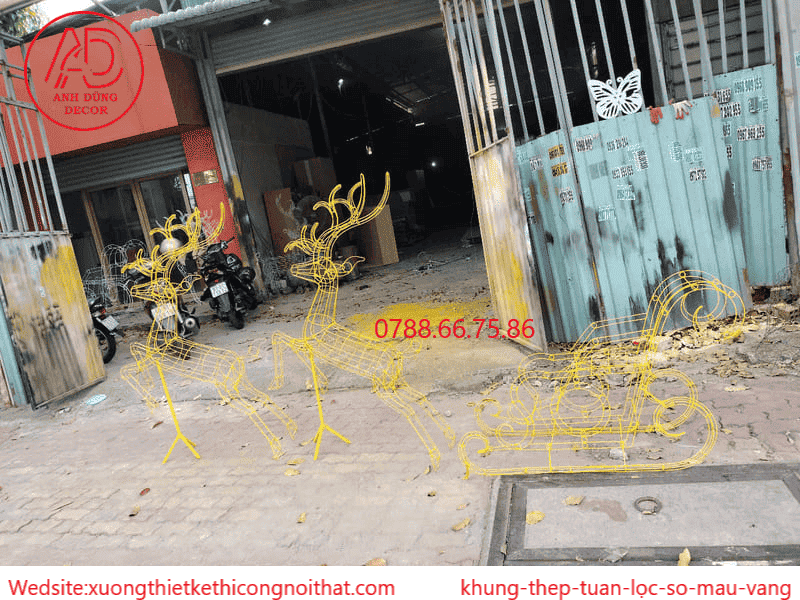 xưởng gia công khung thép con tuần lộc