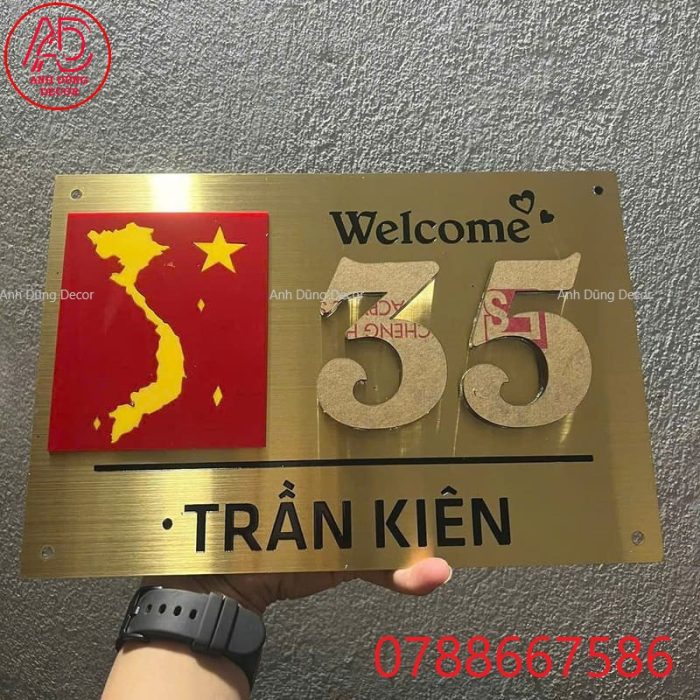 Bảng Số Nhà Inox Đẹp