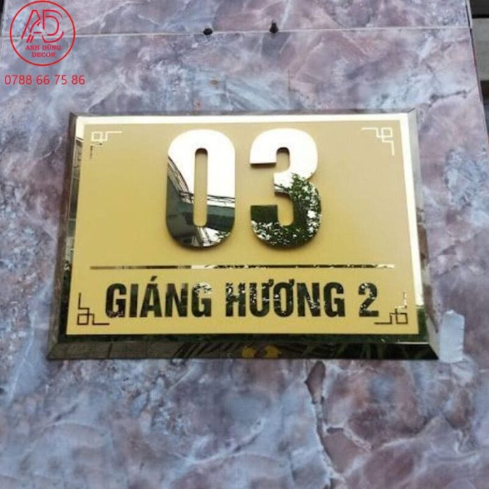 Biển số nhà inox cao cấp – Bền đẹp, chống gỉ ngoài trời