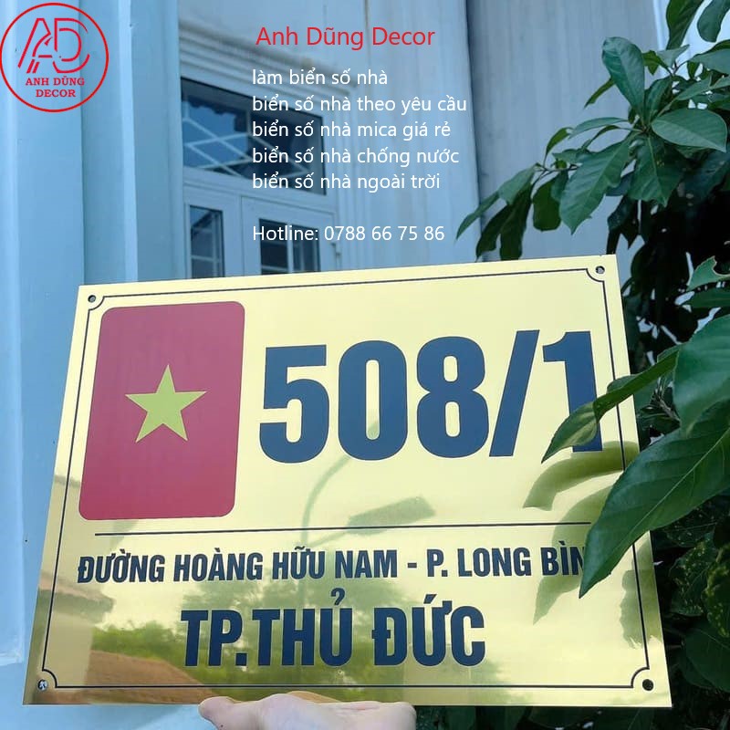 làm biển số nhà mica tại tp hồ chí minh xưởng làm biển số nhà mica theo yêu cầu