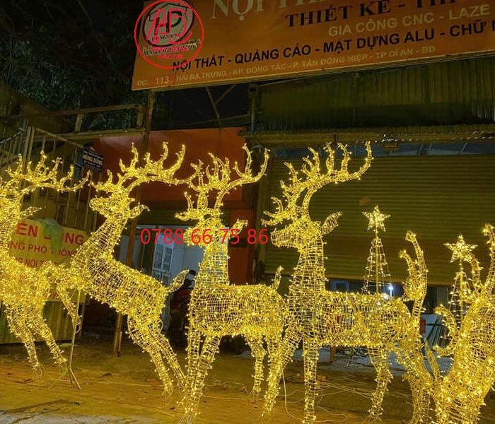 tuần lộc trang trí cho tiểu cảnh noel