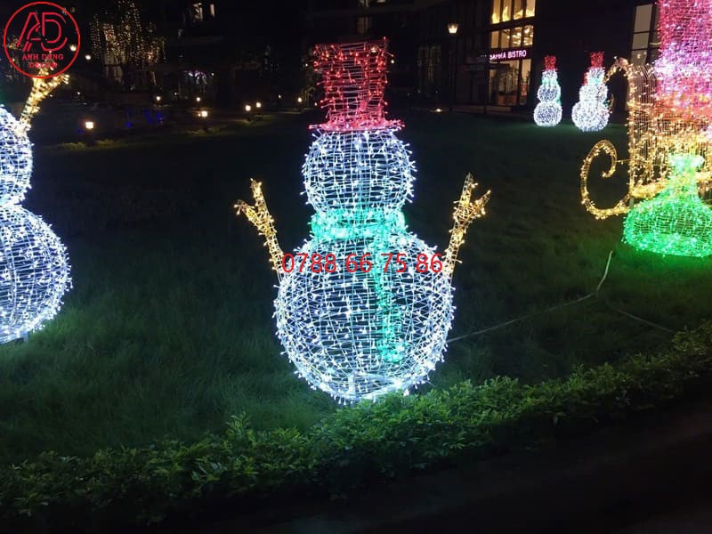 tiểu cảnh người tuyết trang trí noel tiểu cảnh người tuyết trang trí noel