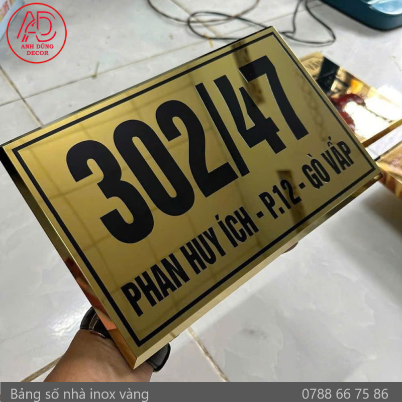 mẫu biển số nhà đẹp tại dĩ an biển số nhà màu vàng hợp mệnh