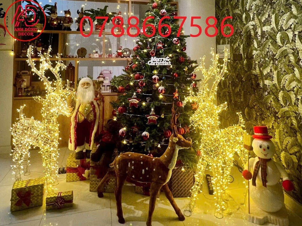tuần lộc trang trí noel ngoài trời mô hình tuần lộc trang trí noel ngoài trời