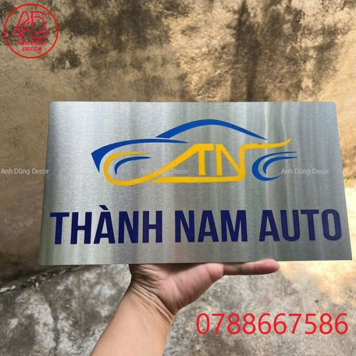 Mẫu bảng số nhà inox đẹp do Anh Dũng Decor gia công trực tiếp